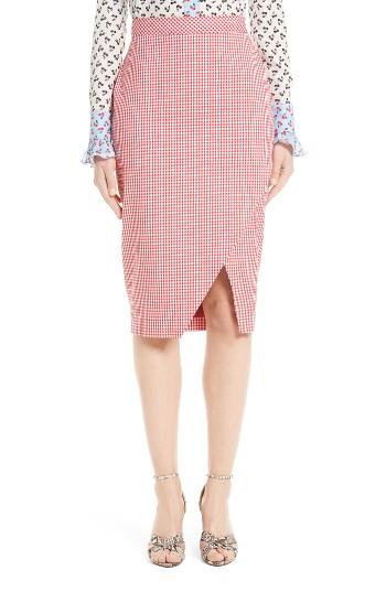 Women's Altuzarra Wilcox Gingham Stretch Cotton Skirt