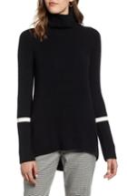 Women's Halogen High Low Oversize Wool Blend Sweater - Black