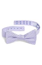 Men's Southern Tide Newport Check Silk Bow Tie, Size - Purple