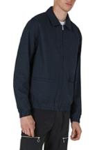 Men's Topman Check Harrington Jacket - Blue