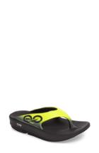 Women's Oofos Ooriginal Sport Flip-flop Sandal M - Yellow