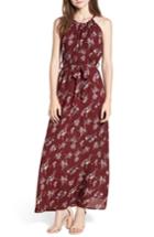 Women's Everly Halter Maxi Dress - Burgundy