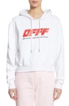 Women's Off-white Offf Crop Hoodie - White