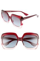 Women's Dior Gaia 58mm Square Sunglasses - Burgundy/ Pink