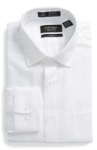 Men's Nordstrom Men's Shop Smartcare(tm) Trim Fit Solid Dress Shirt .5 32/33 - White