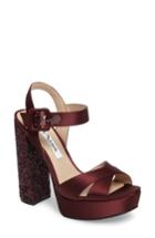 Women's Nina Savita Platform Sandal .5 M - Burgundy