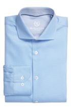 Men's Bugatchi Trim Fit Diamond Jacquard Dress Shirt .5 - Blue