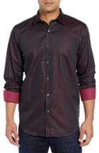 Men's Bugatchi Classic Fit Solid Sport Shirt - Red