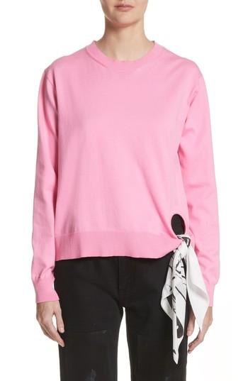 Women's Calvin Klein 205w39nyc Scarf Hem Sweater - Pink