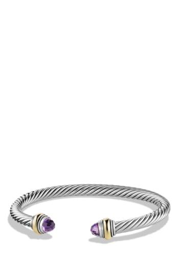 Women's David Yurman Cable Classics Bracelet With Semiprecious Stones & 14k Gold Accent, 5mm