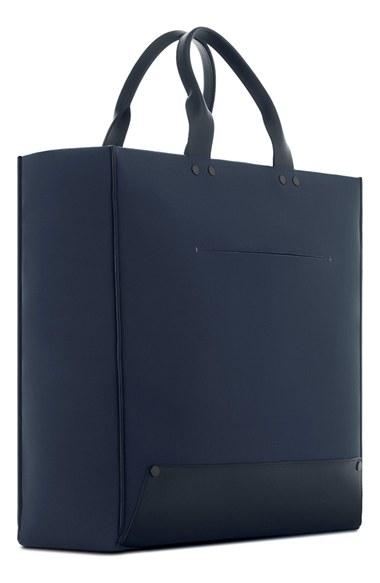 Men's Troubadour Nylon & Leather Tote Bag - Blue