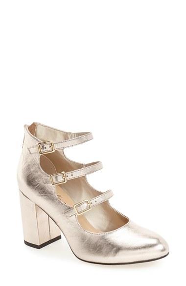 Women's Bella Vita 'nettie' Block Heel Pump N - Metallic