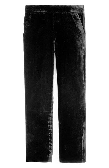 Women's J.crew Velvet Pull-on Easy Pants - Black