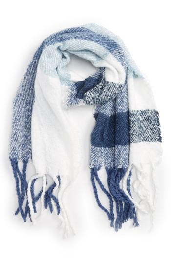 Women's Accessory Collective H Plaid Scarf, Size One Size - Blue