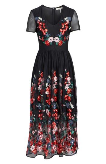 Women's Maje Raphael Embroidered Midi Dress