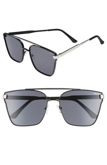 Men's Quay Australia Cassius 64mm Navigator Sunglasses - Black/ Smoke