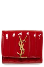 Women's Saint Laurent Monogram Leather Bill Pouch - Black