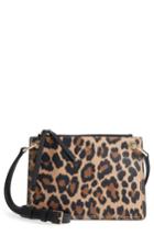 Kate Spade New York Dunne Lane - Leopard Caro Leather Crossbody Bag - Brown