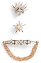 Women's Bp. 3-pack Crystal & Imitation Pearl Celestial Pins