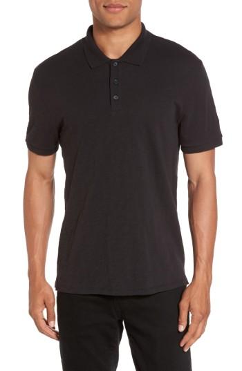 Men's Vince Slim Fit Slub Polo, Size - Black