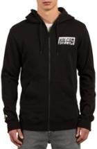 Men's Volcom Supply Stone Graphic Zip Hoodie, Size - Black