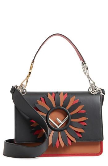 Fendi Kan I Century Mix Calfskin Leather Shoulder Bag -