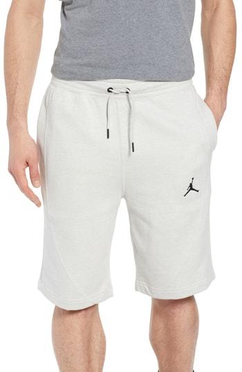 Men's Nike Jordan Wings Fleece Shorts - Grey