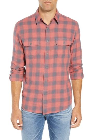 Men's Faherty Belmar Buffalo Check Sport Shirt - Red