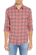 Men's Faherty Belmar Buffalo Check Sport Shirt - Red