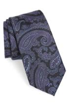 Men's Nordstrom Men's Shop Brielle Paisley Silk Tie, Size - Black