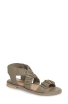 Women's Kelsi Dagger Brooklyn Ryder Pleated Flat Sandal .5 M - Grey