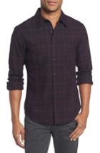 Men's Bonobos Slim Fit Check Flannel Sport Shirt - Red