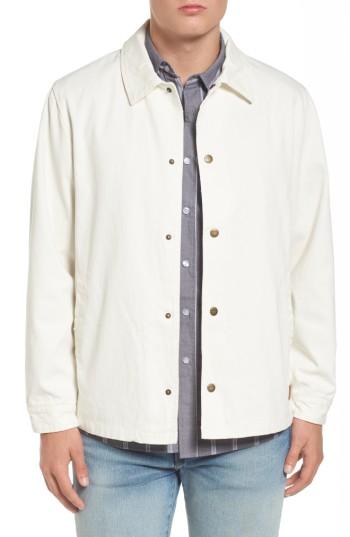 Men's Brixton Wright Water Resistant Coach's Jacket - Ivory