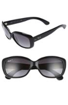 Women's Ray-ban 58mm Polarized Sunglasses - Black Grey