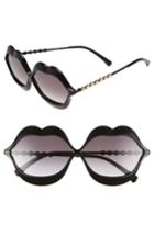 Women's Wildfox 'lip Service' 65mm Sunglasses - Black/ Grey Gradient