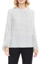 Women's Vince Camuto Elegant Speckles Balloon Sleeve Blouse - White