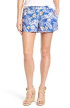 Women's Kut From The Kloth Gabrielle Print Linen Shorts - Blue