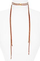 Women's Chan Luu Double Strand Leather Wrap Necklace