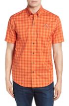 Men's Cutter & Buck Chicago Bears - Fremont Regular Fit Check Sport Shirt - Orange