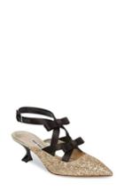 Women's Miu Miu Bow Strap Pump Us / 35eu - Metallic