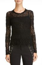 Women's Isabel Marant Stretch Lace Top Us / 34 Fr - Black