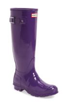 Women's Hunter Original High Gloss Waterproof Boot M - Purple
