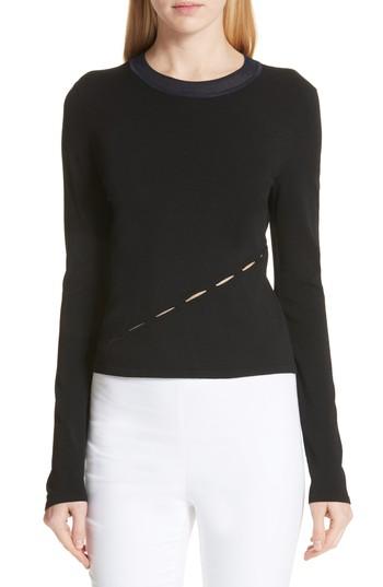 Women's Rag & Bone Eden Slash Detail Top - Black