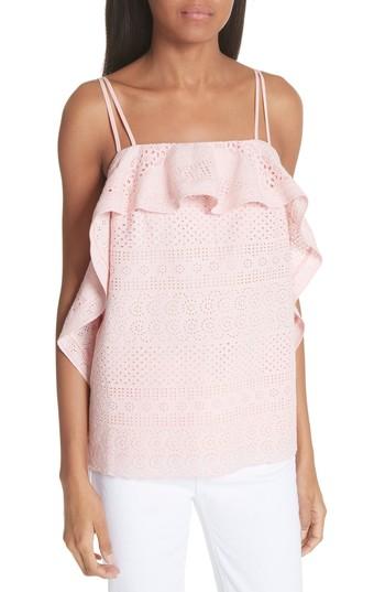 Women's Needle & Thread Deconstructed Broderie Top - Pink