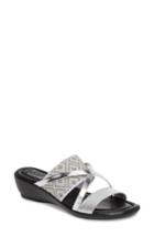 Women's Tuscany By Easy Street Palazzo Sandal N - Metallic