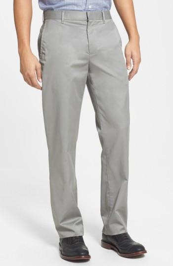 Men's Bonobos 'weekday Warriors' Non-iron Straight Leg Cotton Pants X 34 - Grey