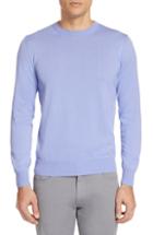 Men's Canali Crewneck Cotton Sweater Us / 50 Eu R - Blue