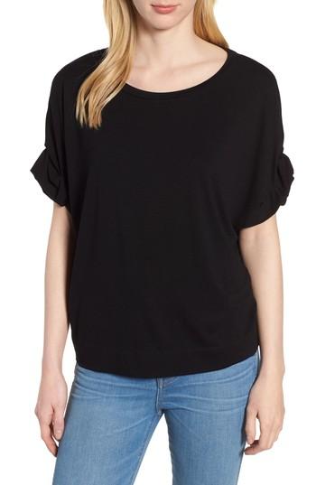 Women's Habitual Harper Roll Cuff Tee - Black