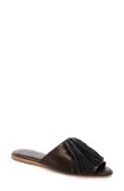 Women's Loeffler Randall Kiki Tassel Slide Sandal .5 M - Black