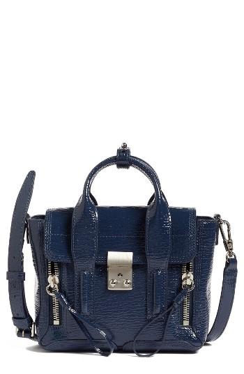 3.1 Phillip Lim Mini Pashli Leather Satchel - Blue